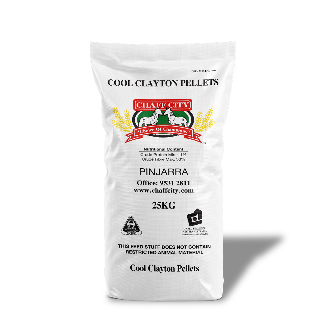 Bag of Cool Clayton Pellets with Chaff City branding on a white background
