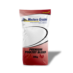 Bag of Western Grains Premium Poultry Blend on a white background