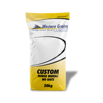 Bag of Western Grains Custom Horse Muesli No Oats on a white background