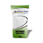 Bag of Western Grains Intense Horse Muesli on a white background